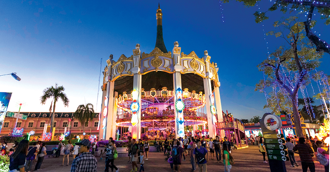 Siam Park City Bangkok Thailand Double Deck Merry Go Round in Family World