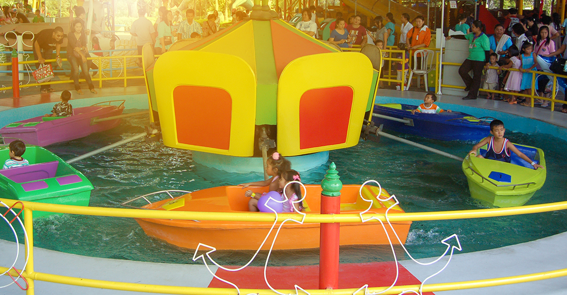 Siam Park City Bangkok Thailand Mini Boat Ride in Small World