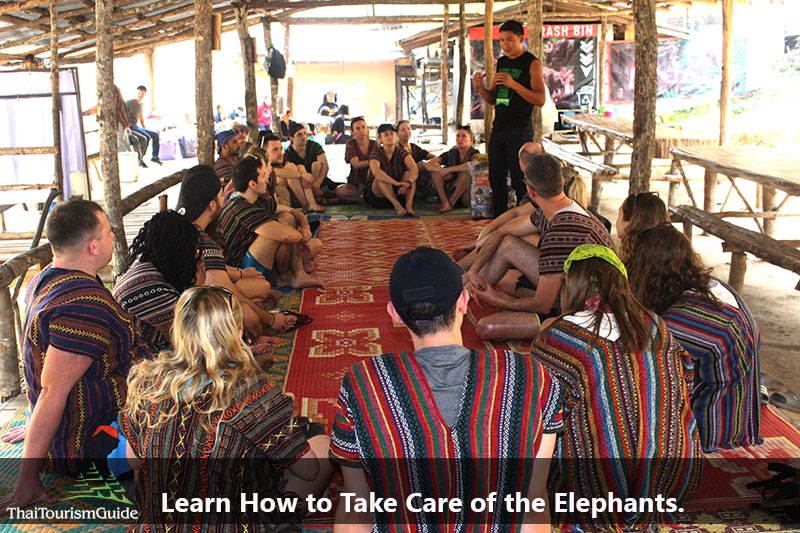 Learning Thai Elephant Chiang Mai from Karen peaple.